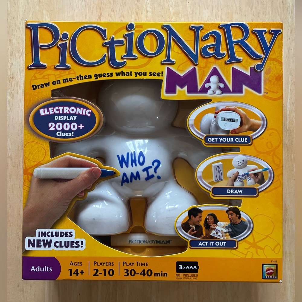 Pictionary Man Game Mattel Electronic Draw on me then guess what you see